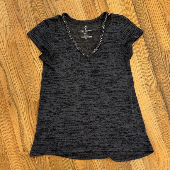 Juicy Couture Tops - Juicy Couture Charcoal Short Sleeve Top